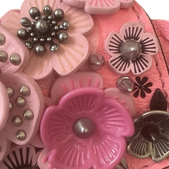 Coach 1941 Dinky 15 Wild Tea Rose Fringe Crossbody Bag NWT Ltd Ed Pink Leather - Picture 13 of 16